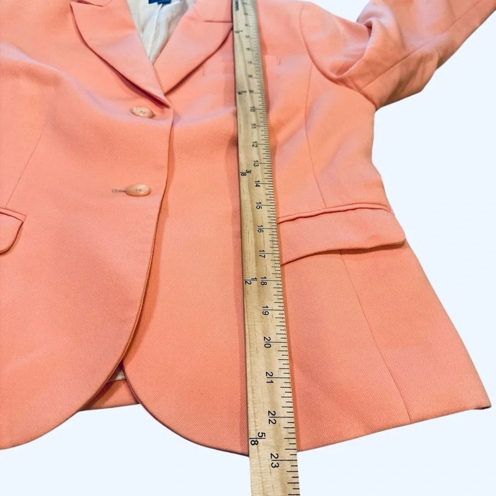 Pendleton Blazer Size 8 Petite Pink Notched Lapel Two Button Front Closure Lined